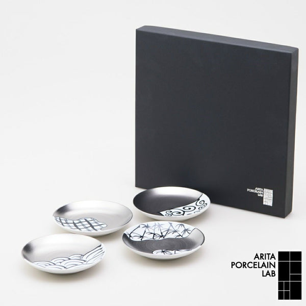 JAPAN SNOW 小皿 「繁栄」 4枚セット 化粧箱入