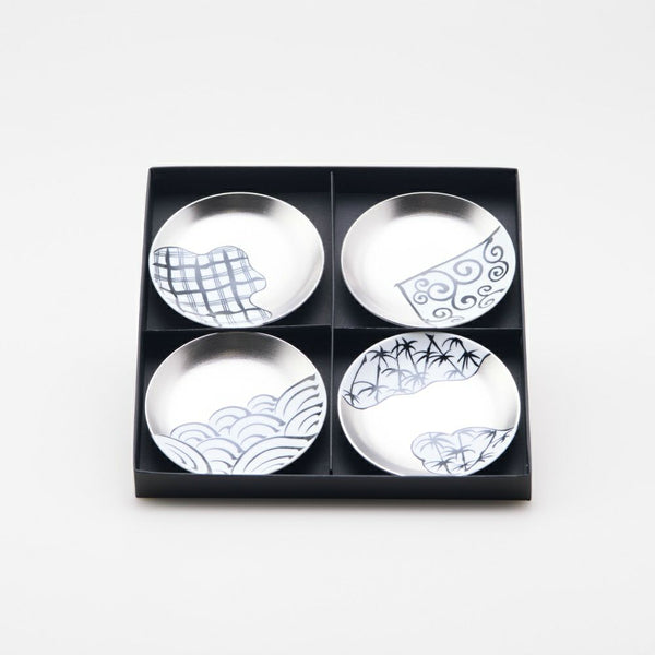 JAPAN SNOW 小皿 「繁栄」 4枚セット 化粧箱入