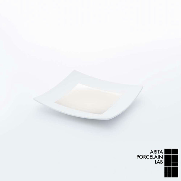 JAPAN SNOW 正方皿(中) プラチナ