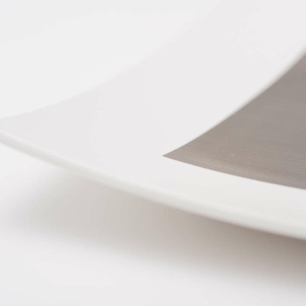 JAPAN SNOW 正方皿(中) プラチナ