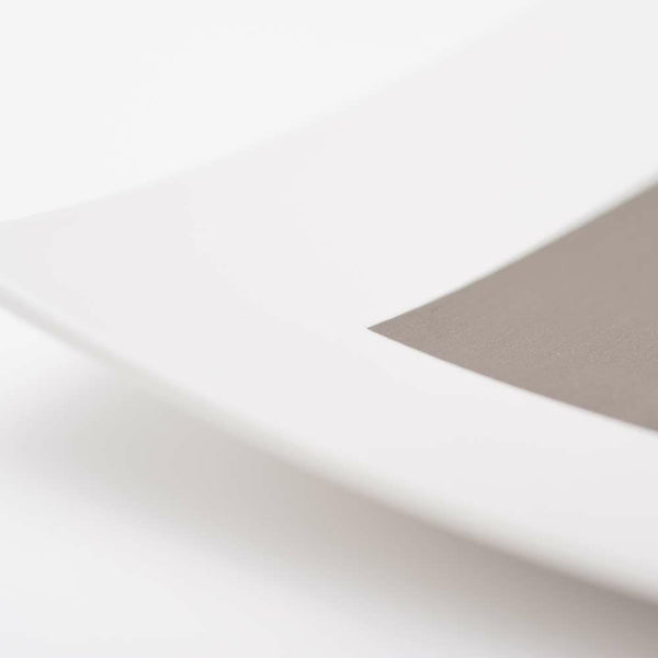 JAPAN SNOW 正方皿(小) プラチナ