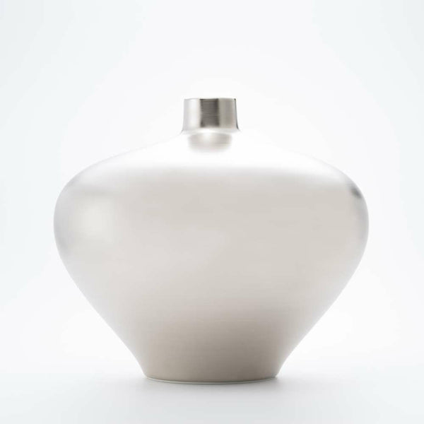 JAPAN SNOW アバクス花瓶 プラチナ 木箱入