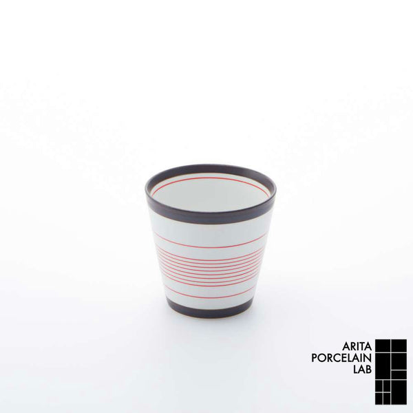 STANDARD LINE ロックカップ 呉須錆線紋 赤