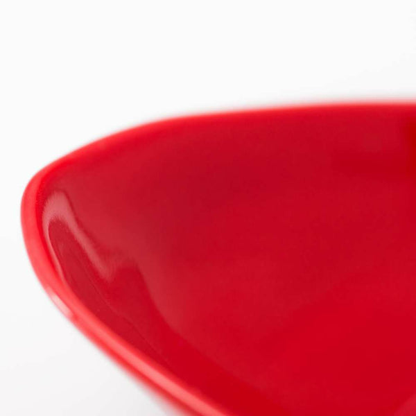 STANDARD COLOR 楕円皿(中) 赤釉