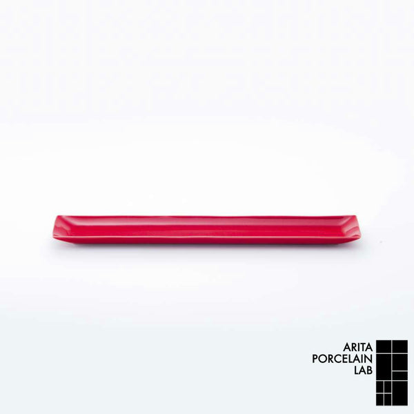 STANDARD COLOR 長角皿 赤釉