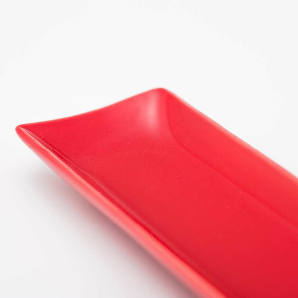 STANDARD COLOR 長角皿 赤釉