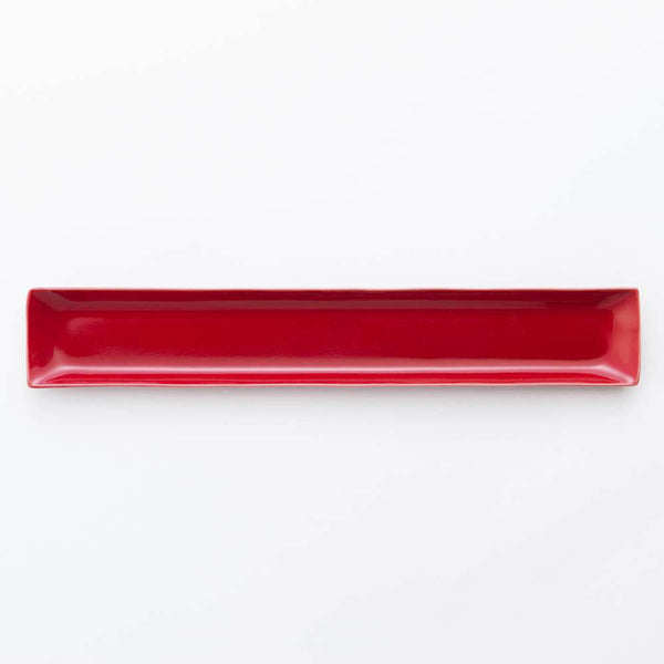 STANDARD COLOR 長角皿 赤釉