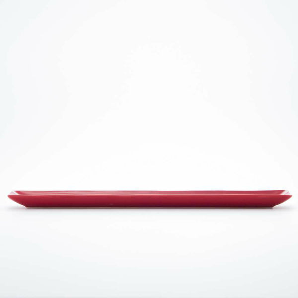 STANDARD COLOR 長角皿 赤釉