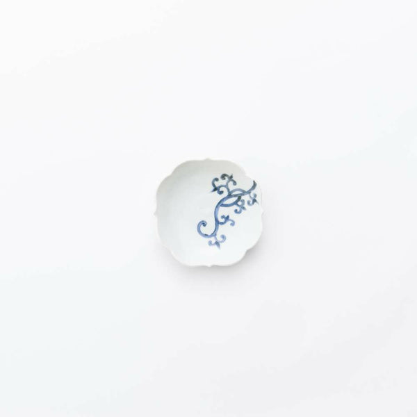 岡晋吾 四稜小皿 竜唐草