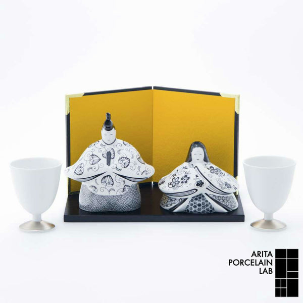 JAPAN SNOW 雛人形 ぼんぼり付 木箱入