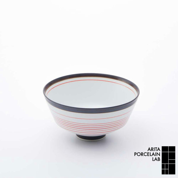 STANDARD LINE 段付丼 呉須錆線紋 赤