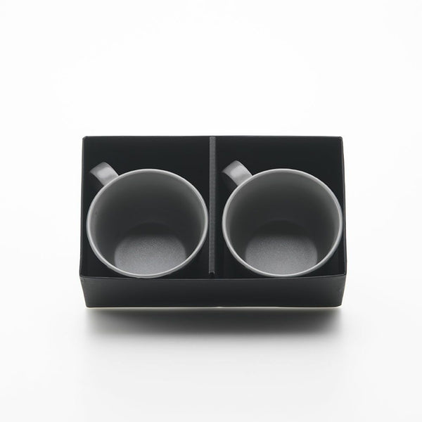 GAUFRE 市松 マグカップ グレー 2個セット 化粧箱入