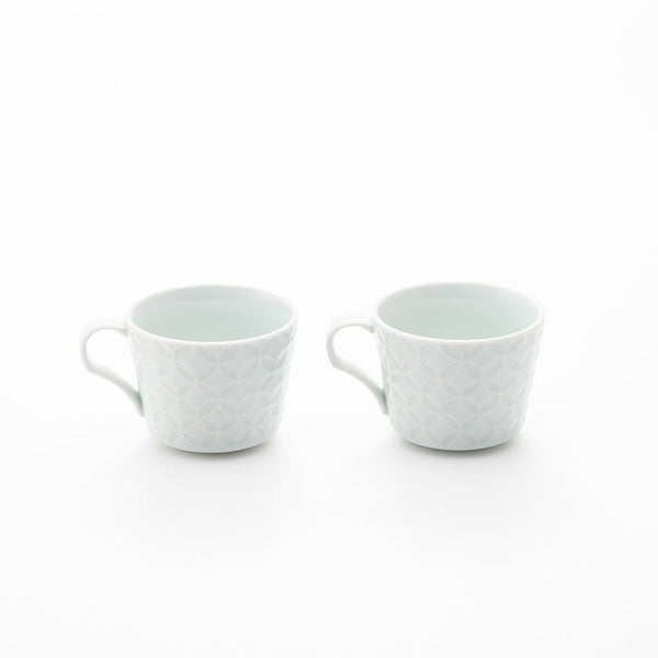 GAUFRE 七宝 マグカップ 青白磁 2個セット 化粧箱入