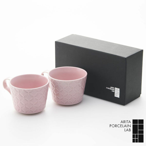 GAUFRE 七宝 マグカップ ピンク 2個セット 化粧箱入