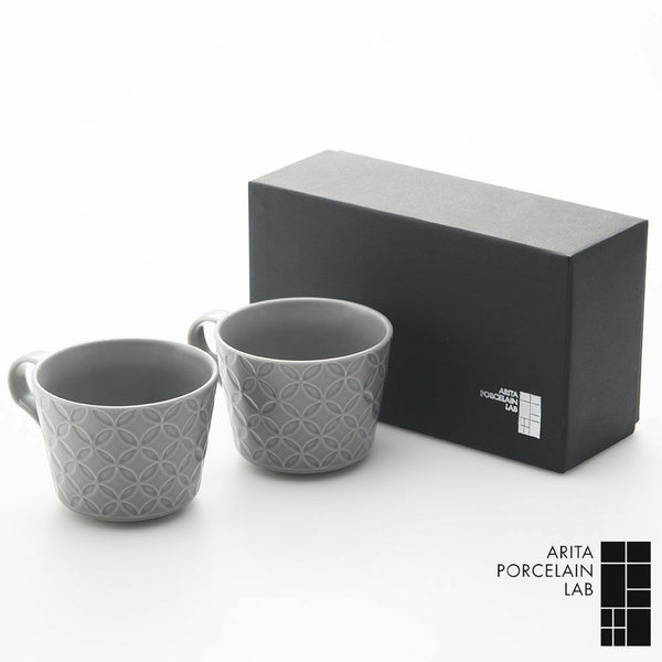 GAUFRE 七宝 マグカップ グレー 2個セット 化粧箱入