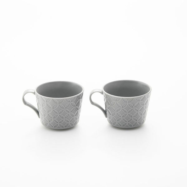 GAUFRE 七宝 マグカップ グレー 2個セット 化粧箱入