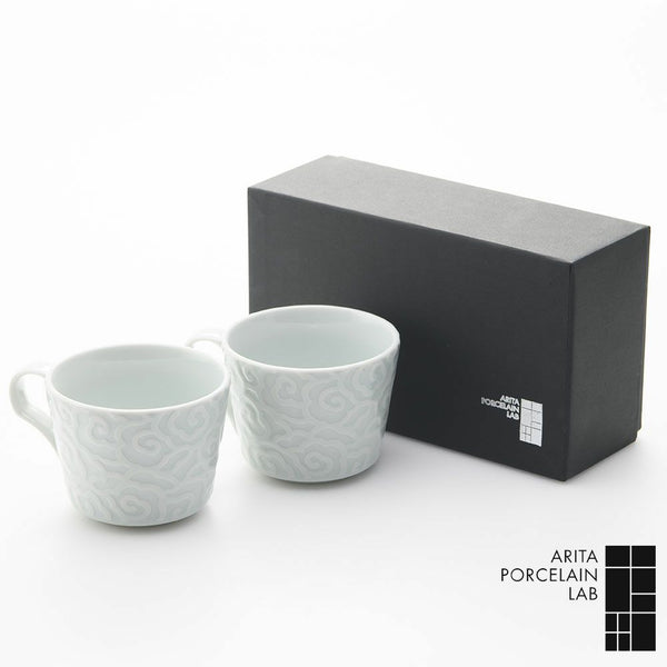 GAUFRE 瑞雲 マグカップ 青白磁 2個セット 化粧箱入