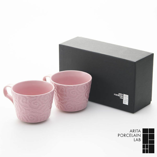 GAUFRE 瑞雲 マグカップ ピンク 2個セット 化粧箱入