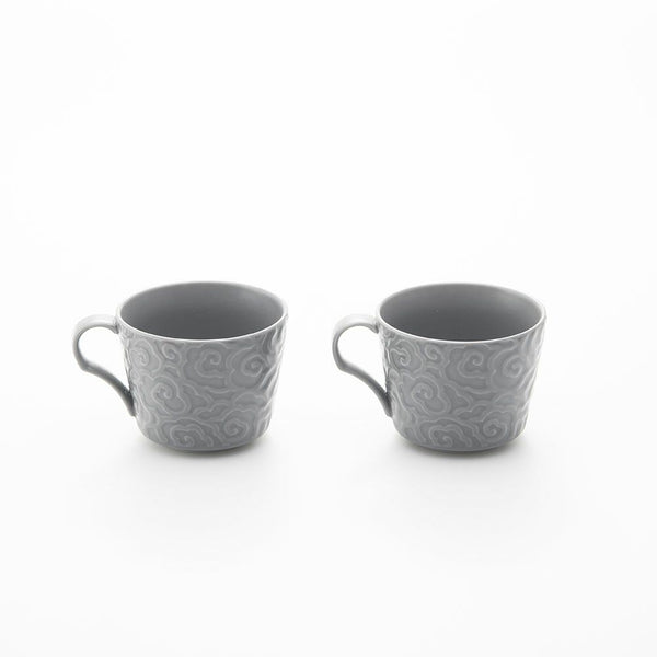 GAUFRE 瑞雲 マグカップ グレー 2個セット 化粧箱入