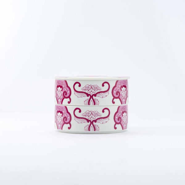 JAPAN AUTUMN 古伊万里草花紋 ミニお重入り 佐賀県産素材オリジナルチョコレート4種2セット(二段重)