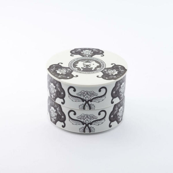 JAPAN SNOW 古伊万里草花紋 ミニお重入り 佐賀県産素材オリジナルチョコレート4種2セット(二段重)