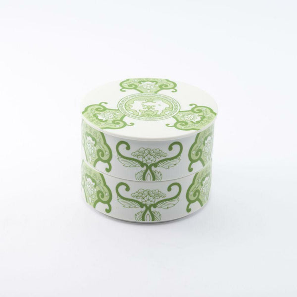 JAPAN TEA 古伊万里草花紋 ミニお重入り 佐賀県産素材オリジナルチョコレート4種2セット(二段重)