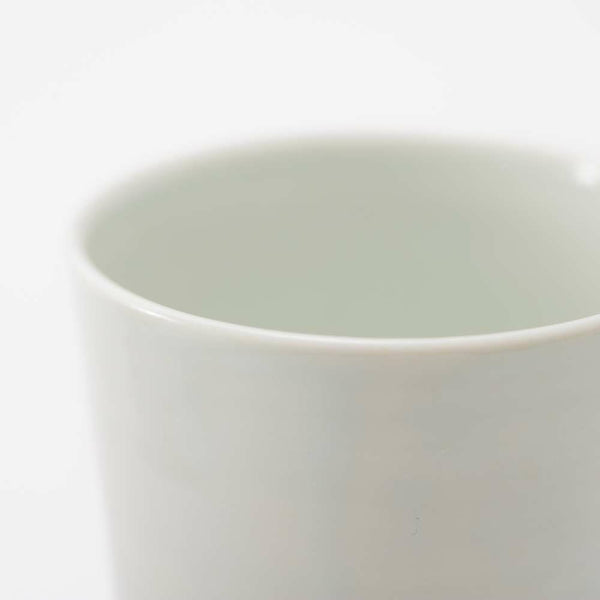 岡晋吾 ろくろ目湯呑 李朝白磁