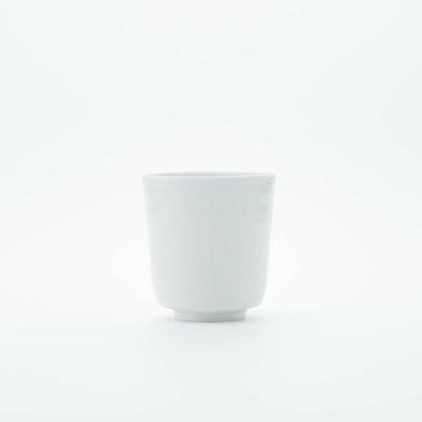 岡晋吾 ろくろ目湯呑 李朝白磁