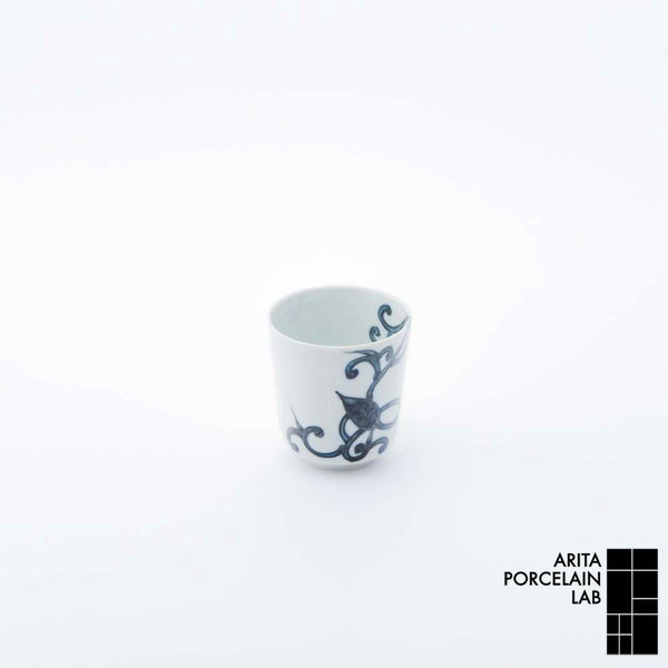 岡晋吾 ろくろ目湯呑 竜唐草