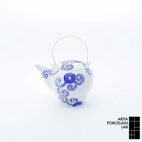 GALLERY ティーポット ブルー 唐草 化粧箱入