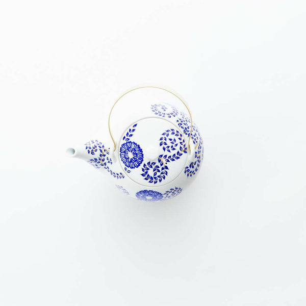 GALLERY ティーポット ブルー 唐草 化粧箱入