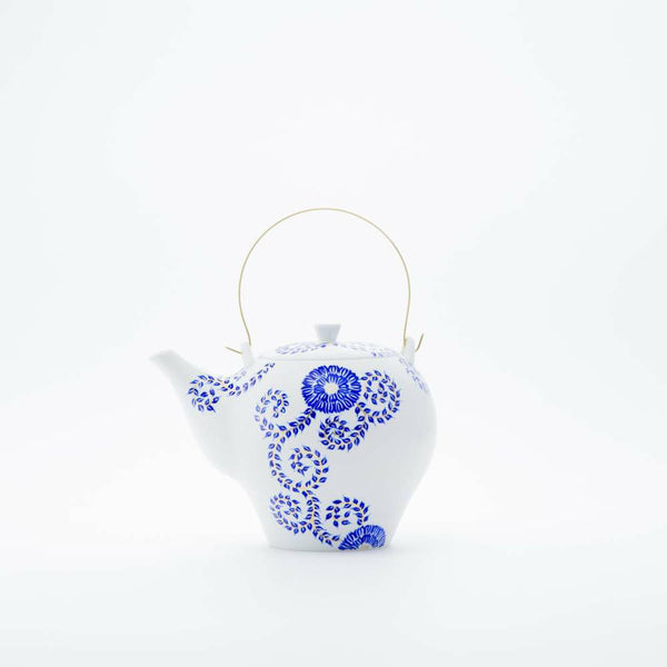 GALLERY ティーポット ブルー 唐草 化粧箱入