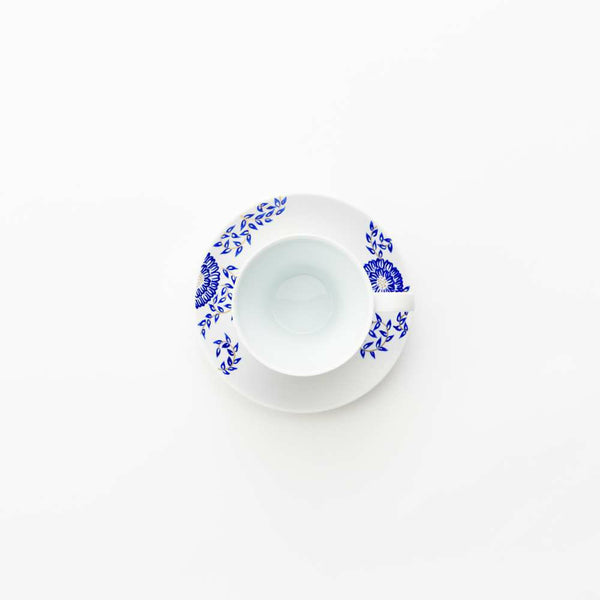 GALLERY ティーカップ&ソーサー ブルー 唐草 化粧箱入