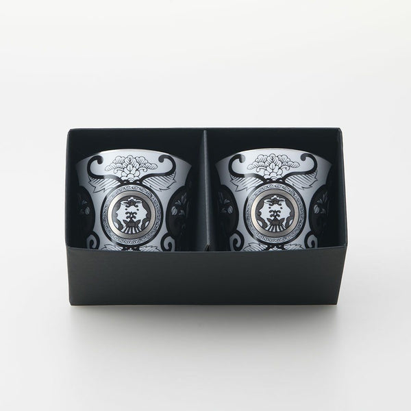 JAPAN SNOW ロックカップ 古伊万里草花紋 2個セット 化粧箱入