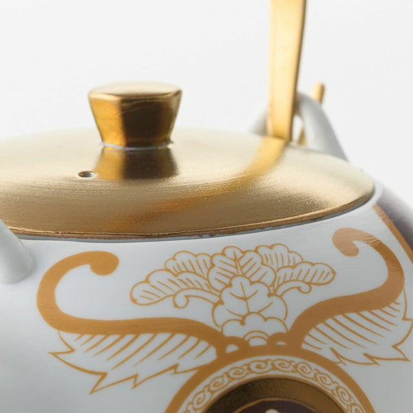 JAPAN AUTUMN ティーポット 古伊万里草花紋 ゴールド 化粧箱入