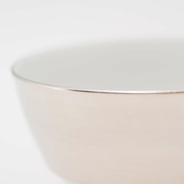 JAPAN SNOW 段付飯碗 プラチナ