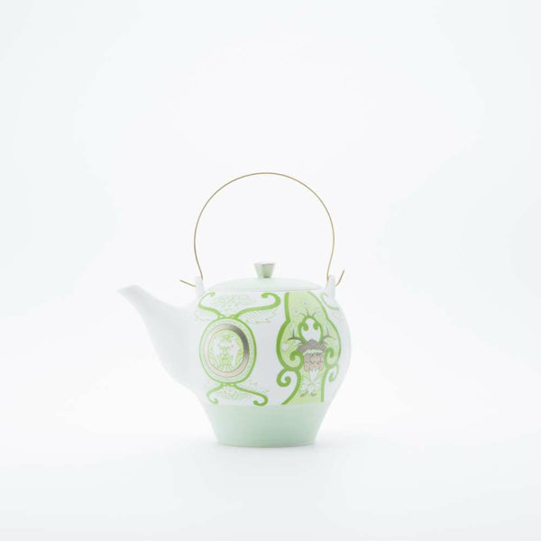 JAPAN TEA ティ?ポット グリーン 古伊万里草花紋 化粧箱入