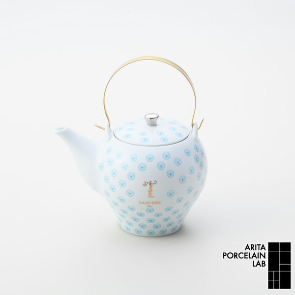 T Laduree(テ・ラデュレ) ティーポット 青海波 水玉模様 化粧箱入