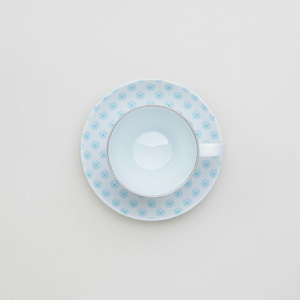 T Laduree(テ・ラデュレ) ティーカップ&ソーサー 青海波 水玉模様 化粧箱入