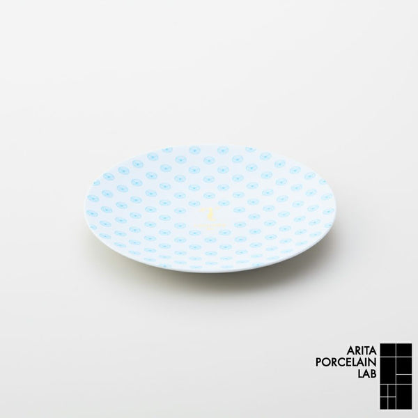 T Laduree(テ・ラデュレ) デザートプレート 青海波 水玉模様 化粧箱入