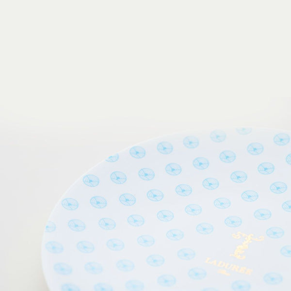 T Laduree(テ・ラデュレ) デザートプレート 青海波 水玉模様 化粧箱入