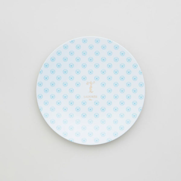 T Laduree(テ・ラデュレ) デザートプレート 青海波 水玉模様 化粧箱入