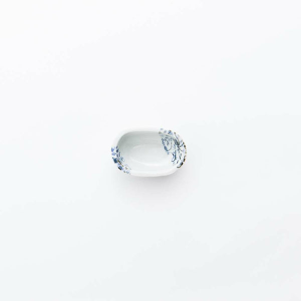 岡晋吾 楕円豆鉢 菊唐草