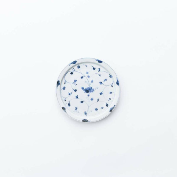 岡晋吾 5寸天平 平皿 染付万暦