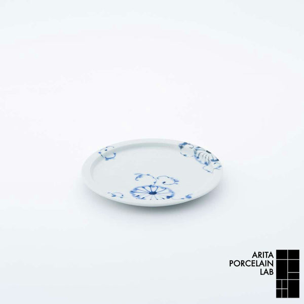 岡晋吾 5寸天平 平皿 菊絵