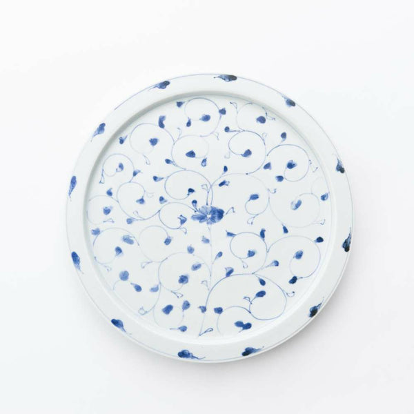 岡晋吾 9寸天平 平皿 染付万暦