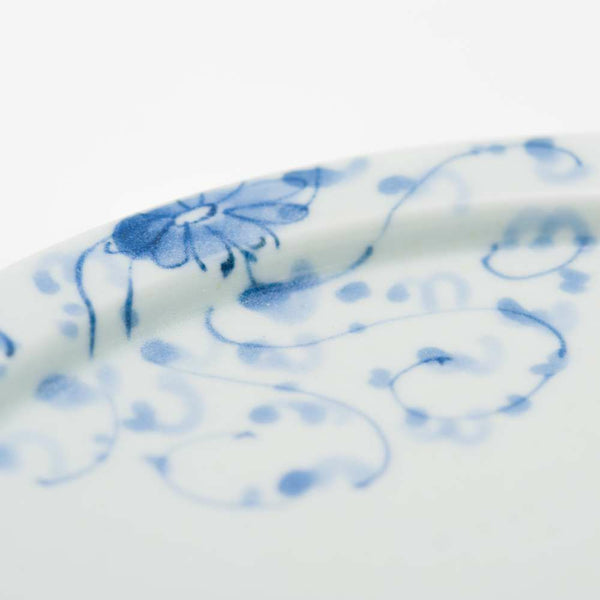 岡晋吾 7寸天平平皿 菊唐草