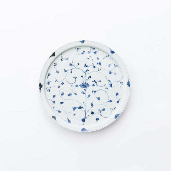 岡晋吾 7寸天平平皿 染付万暦