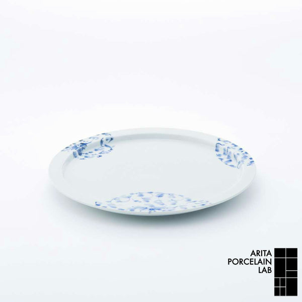 岡晋吾 9寸天平平皿 菊唐草