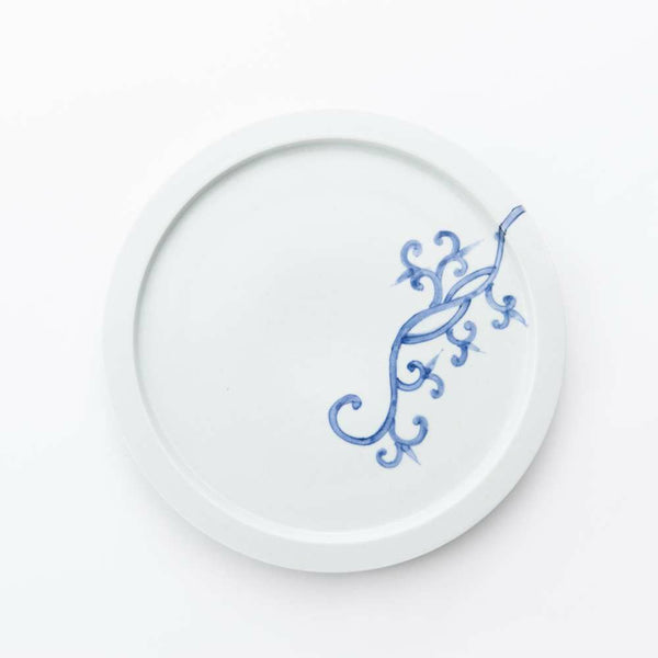 岡晋吾 9寸天平平皿 竜唐草